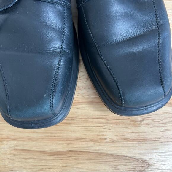 ECCO Shoes Mens EU 43 Black Plain Toe Oxford Casual Comfort - Picture 14 of 16